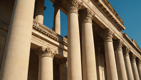 Detail of the Pantheon in Paris, France. The Pantheon is one of the most famous landmarks of Paris.の素材