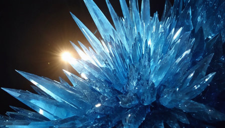 3D illustration of abstract fractal composition for creative design looks like crystalの素材