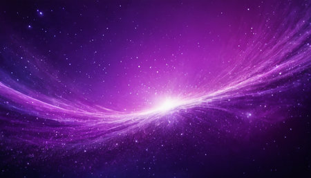 Purple galaxy with stars and nebula, computer generated abstract backgroundの素材