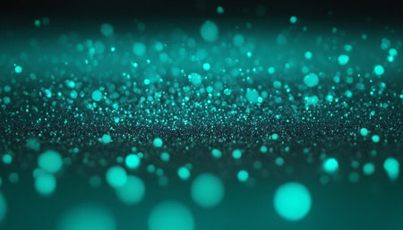 abstract green bokeh background. 3d rendering digital illustration.の素材