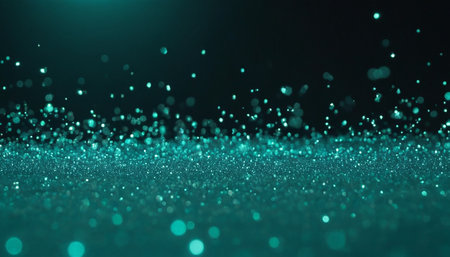 glitter vintage lights background. silver, blue and black. de-focusedの素材