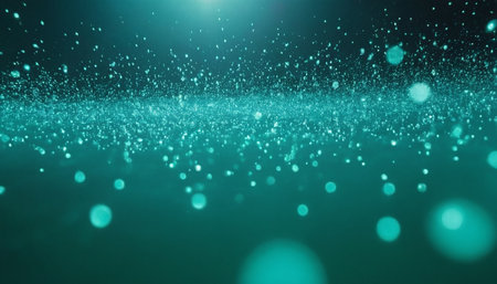 Abstract bokeh background. Glowing particles. 3d renderingの素材