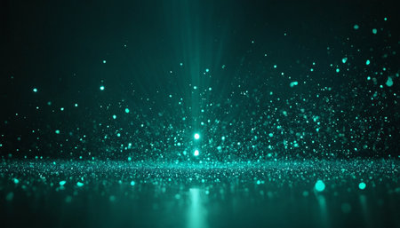 green glitter vintage lights background. defocused. bokeh.の素材