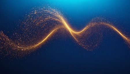 Abstract wave of particles. Futuristic technology style. Vector illustration.の素材