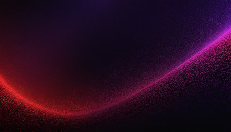 abstract background with glowing particles in purple, pink and black colorsの素材