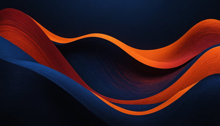 Abstract wavy background. 3d render, 3d illustration.の素材