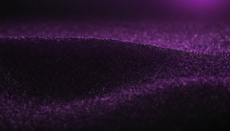 purple glitter background with bokeh defocused lights and shadowの素材