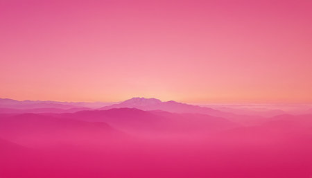 Landscape of mountain range with fog in the morning at sunrise.の素材