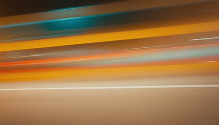 abstract of speed motion on the road at night for background usedの素材
