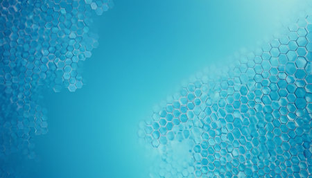 Abstract background with hexagons. 3d rendering, 3d illustration.の素材