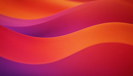 Abstract background of orange and purple wavy lines. Macro shot.の素材