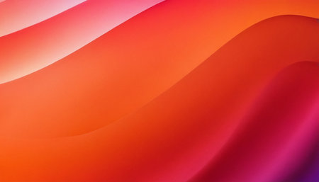 abstract background with smooth wavy lines in orange and purple colorsの素材