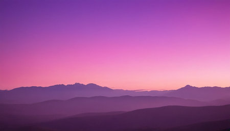 Mountain range at sunset. Beautiful natural landscape. View from above.の素材