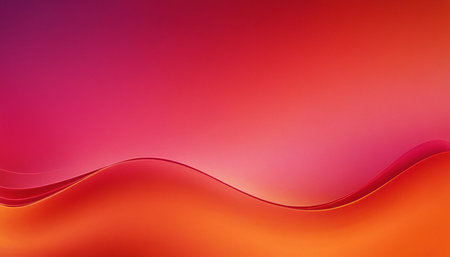 abstract background with smooth lines in pink, orange and yellow colorsの素材