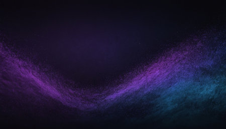 abstract purple and blue background with particles. 3d rendering.の素材