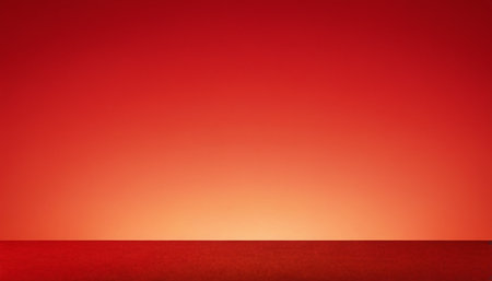 Red gradient background with red floor and red wall, 3d renderの素材