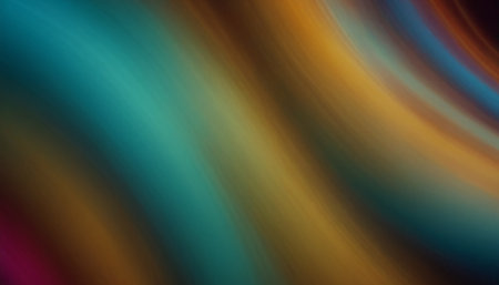 abstract background with smooth light lines in blue, yellow and orangeの素材