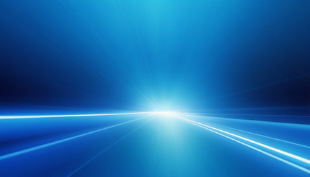 abstract speed motion on the road with blue tone background and copy spaceの素材