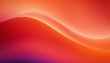 abstract background with smooth wavy lines in orange and purple colorsの素材
