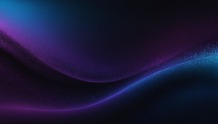 abstract background with purple and blue glittering particles, 3d renderの素材