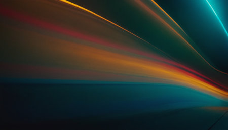 abstract of speed motion on the road at night with colorful lightの素材