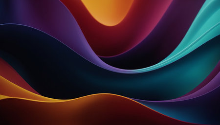 3d rendering of abstract wavy background. Futuristic technology style.の素材