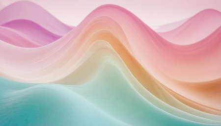 abstract background with smooth lines in pastel colors, 3d renderの素材