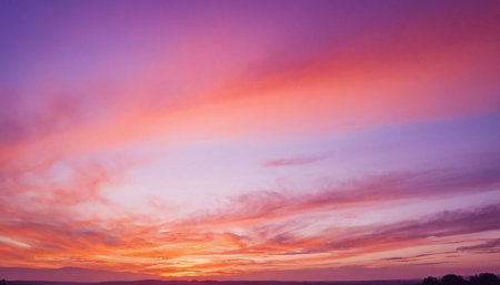 Colorful dramatic sky at sunset. Sky background. Sky with clouds at sunset.の素材
