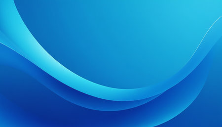 Abstract blue background with smooth lines. Vector illustration for your design.の素材