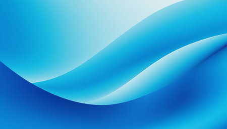 abstract blue background with smooth wavy lines. Vector illustration.の素材
