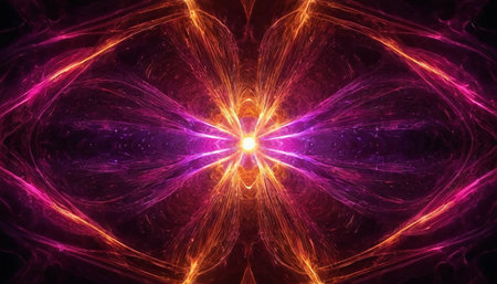 Abstract fractal. Fractal art background for creative design. Decoration for wallpaper, desktop, poster, cover booklet. Print for clothes, t-shirt. Creative illustration for designの素材