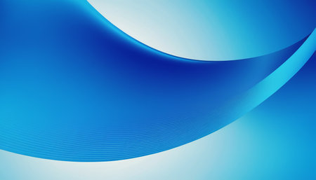 abstract blue background with curved lines and copy space for your textの素材