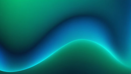 abstract background with smooth wavy lines in blue and green colorsの素材