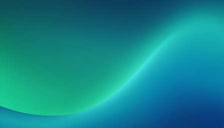 abstract background with smooth wavy lines in blue and green colorsの素材