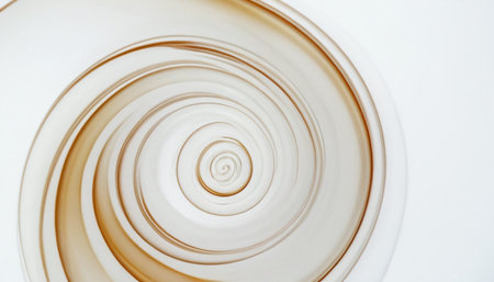 abstract background with circles and spirals in white and brown colorsの素材