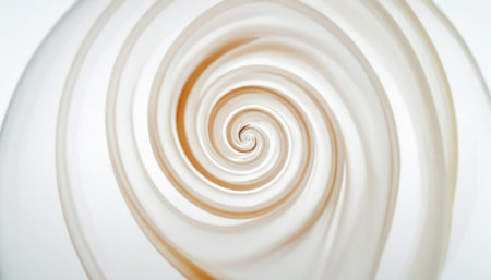 closeup of a spiral on white background, computer generated abstract backgroundの素材