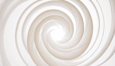 Abstract white spiral background. 3d rendering, 3d illustration.の素材