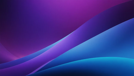 abstract background with blue and purple wavy lines on gradient backgroundの素材