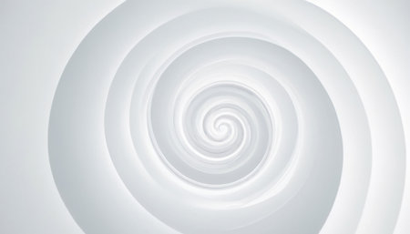 Abstract white background with spiral. 3d rendering, 3d illustration.の素材