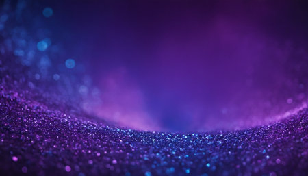 glitter vintage lights background. purple and blue. de-focusedの素材