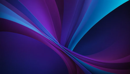 abstract background with purple and blue curved lines. 3d illustrationの素材