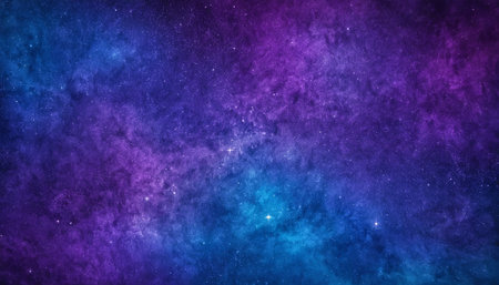 Abstract galaxy background with stars and nebula in blue and purple colorsの素材