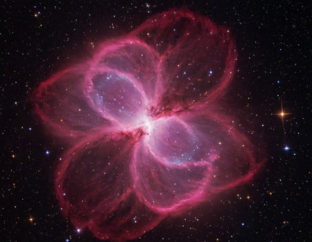 Star field in space a nebulae and a gas congestion.の素材