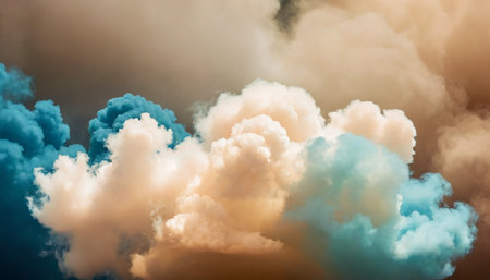 Colorful cloudy sky background. Nature abstract background. 3d illustrationの素材