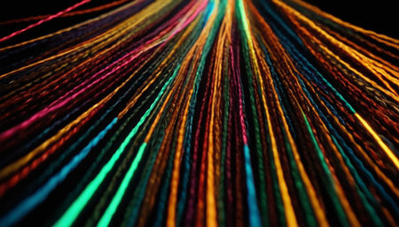 abstract background of multicolored threads close-up macro photographyの素材