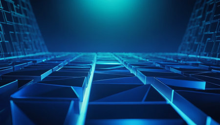 3d rendering of abstract technology concept background. High tech background.の素材