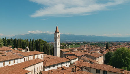 Panoramic view of Bologna, Emilia Romagna, Italyの素材