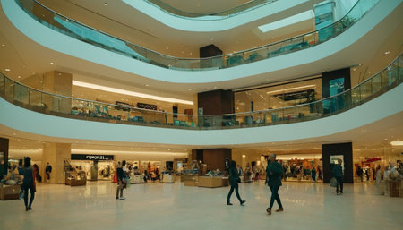 Unidentified people visit shopping mall in Hong Kong. Shopping is a widely popular social activity in Hong Kong.の素材