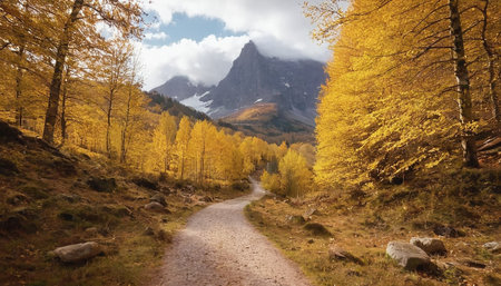 Autumn in the Ordesa and Monte Perdido National Park, Spainの素材