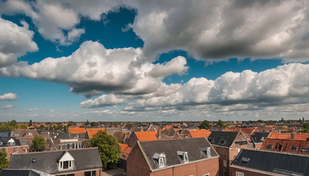 Panoramic view of the city of Bruges, Belgiumの素材